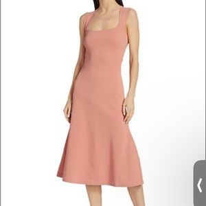 Stella McCartney Compact Knit Flounce Midi-Dress